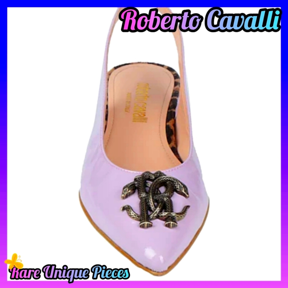 New Authentic Roberto Cavalli Slingback Shoes - Picture 1 of 12